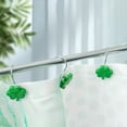 thumbnail image 4 of Dznils Green Leaves Shower Curtain Hooks Rings, Rustproof Bathroom Metal Shower Hooks, Set of 12, 4 of 11