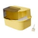 thumbnail image 3 of Arenero cerrado para gatos, arenero jumbo, arenero grande con pasillo, fácil de limpiar. Amarillo, 3 of 9