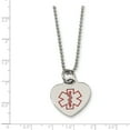 thumbnail image 3 of Collier Pendentif Médical en Forme de Cœur en Acier Inoxydable 22 Po, 3 of 3