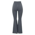 thumbnail image 6 of FINALGANG Women Versatile Trousers Solid Color High Waisted Wide Leg Yoga Legging Stretchy Athletic Bell-Bottoms Relaxed Fit Comfort Daily Wear, 6 of 9