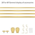 thumbnail image 2 of eTeckram 5/8" Double Curtain Rod with Brun Finials,Gold,28‘’-48‘’, 2 of 6