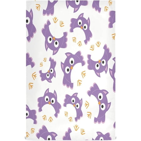 

Bestwell 1 Pack Cute Purple Owl Kitchen Towels Soft Absorbent Dish Towels Reusable Tea Towels Set 28 x 18