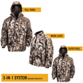 thumbnail image 3 of Hot Shot Men’s 3in1 Insulated Veil-Cervidae Camo Hunting Parka, Waterproof, Removable Hood, Year Round Versatility, XX-Large, 3 of 4
