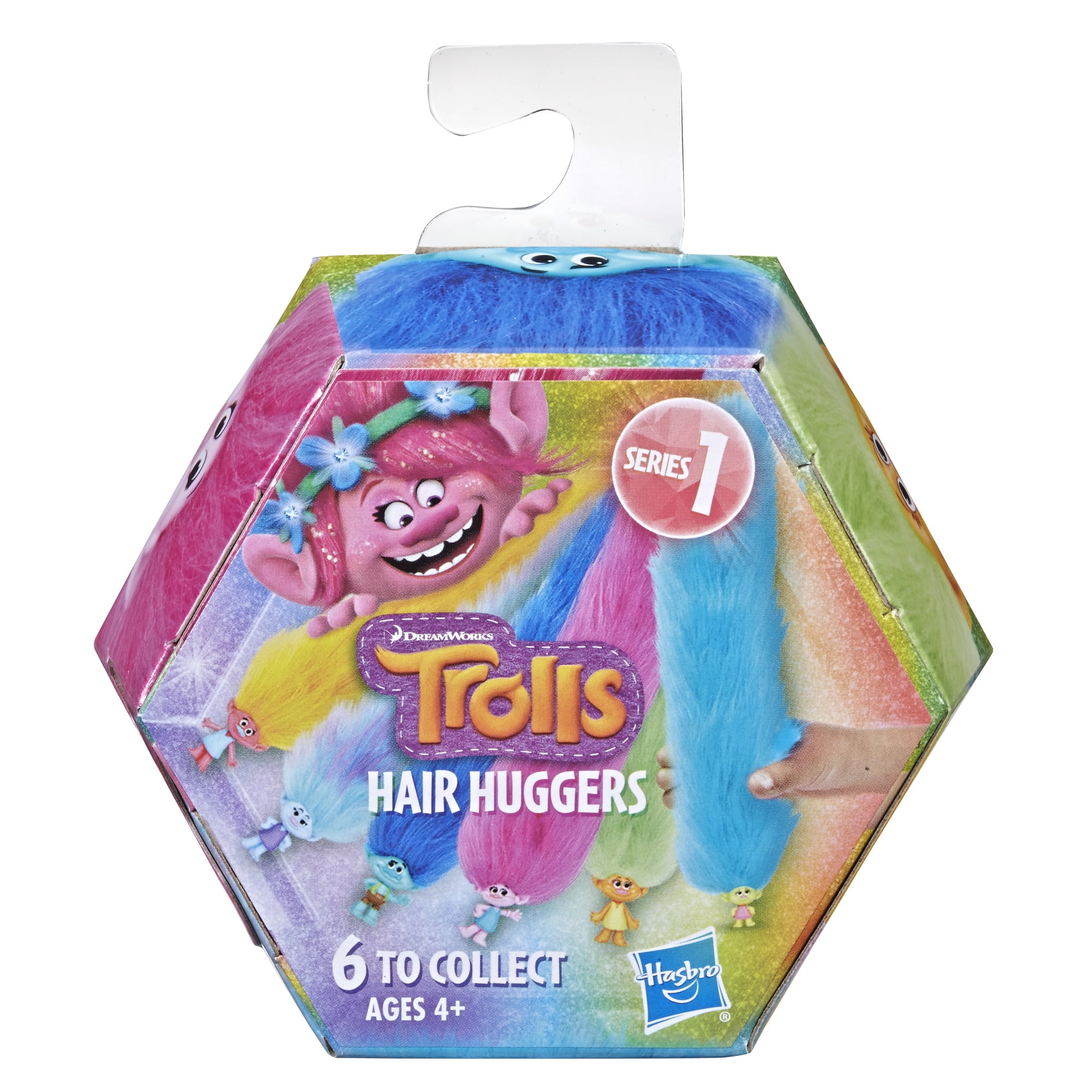 Six Colors Dreamworks Trolls Hair Huggers by Hasbro Collectable 