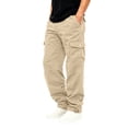 thumbnail image 2 of GSPCLAM Mens Cargo Pants Outdoor Camping Walking Casual Pants Straight Leg, Lightweight, Multi-Pocket Loose Fit Pants Khaki XL, 2 of 5