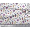 thumbnail image 2 of Soimoi White polyester Crepe Fabric Feather & Floral Print Fabric by Yard 42 Inch Wide, 2 of 3