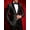 Black, variant on Men's Luxury Printed Evening Suit Set with Shawl Collar One-Button Jacket & Pants – Perfect for Weddings, Proms, Parties & All-Season Wear