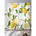 thumbnail image 2 of Yellow Lemon Sheer Curtains for Living Room Bedroom White Flowers Elegant Country Plants Sheer Curtains 108 Inch Long 2 Panels Set Light Filtering Curtain Window Treatments Drapes for Dining Room, 2 of 6