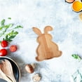 thumbnail image 4 of JHEHF Rabbit Shaped Wooden Serving Board Easter Cutting Board Kitchen Charcuterie Boards Serving Platter Chopping Cutting Board Easter Holiday Party Supplies, 4 of 7