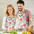 thumbnail image 5 of Pioneer Flower Floral Print Pattern Apron-Garden Aprons for Women with Pockets-Cotton Linen Waterproof Kitchen Cooking Gardening Aprons Adjustable for Kitchen,Cooking,BBQ and Salon 33x27 Inch, 5 of 7
