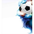 thumbnail image 3 of Ambesonne Soccer Duvet Cover Sets, Ball Graphic Game Sports, 2-King, Dark Blue White Black, 3 of 3