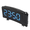 thumbnail image 4 of Despertador De Proyección Digital, Pantalla LED Alimentada Por USB 180 ° Proyección De Noticias De La Mañana Despertador Radio Para Dormitorio Para Niños YLSHRF fuente azul, 4 of 8