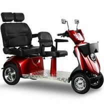 QEEKA Multi Seat Mobility Scooter,Size Robust Design, Stable & Comfortable for Travel,1000W Heavy Duty 4 Wheel Mobility Scooters 600Lbs,25-31 Miles of Range,Red