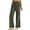 Green, variant on Bibifish Womens Pants Corduroy Wide Leg Flared Hem Drawstring Waist Trousers With Side Pockets Lightweight Commute Daily Stylish Pants
