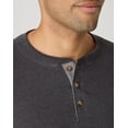 thumbnail image 5 of Hanes Beefy-T Men's Long Sleeve Henley Slate Heather 3XL, 5 of 11