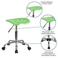 thumbnail image 2 of Vibrant Apple Green Tractor Seat and Chrome Stool, 2 of 9