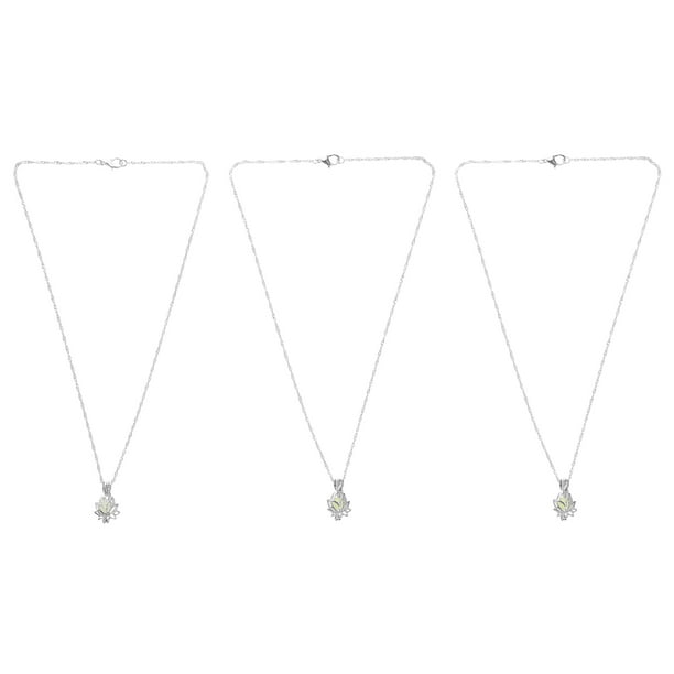 Collares de aleación 3 unids collares luminosas colgantes collares chics (color surtido)