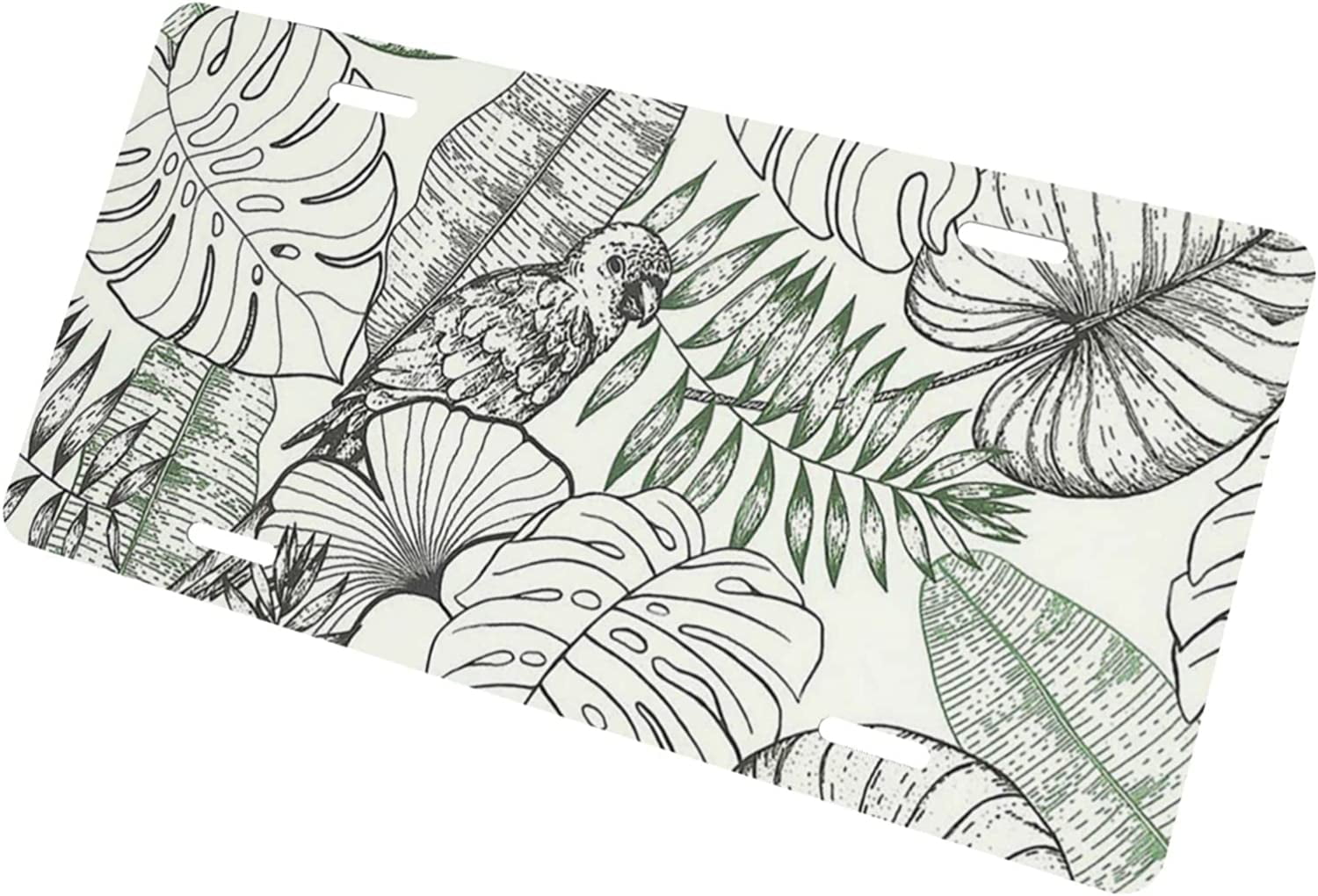 QIBAIDAN Purple Front License Plate Cover Metal Car Plate Decorative