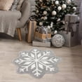 thumbnail image 4 of Tapis de Bienvenue Flocon de Neige Festif Non Rond Tapis de Sol pour Entrée, 4 of 6