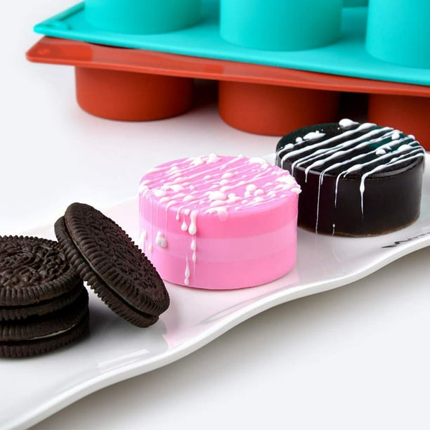Chocolate Cookie Mold Silicone Round Cylinder Candy Molds