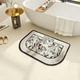 thumbnail image 4 of TIELUTT Half Bath Mat Fit Under Door Non Washable Bathroom Mat with Rubber Backing Knotted Blankets Warm Throw Blankets for Winter Area Rug for Dorm Room Oversized Throw Blankets Shag Throw Blanket, 4 of 4