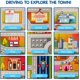 thumbnail image 3 of Alfombra de juego para niños, antideslizante, para conducir coches de juguete, para ciudad, para niños, niñas, educativa, con temática de tráfico, para sala de juegos, 3 of 5