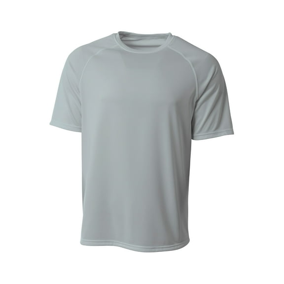 A4 N3393 Mens SureColor Short Sleeve Cationic Tee - Silver - 4XL