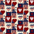 thumbnail image 2 of David Textiles, Inc. 22" x 18" 100% Cotton Americana Heart Precut Sewing & Craft Fabric, Red|Blue|Multi-color, 2 of 7