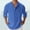 Blue, variant on Linen Shirt Men Long Sleeve Band Collar Relaxed Fit Lightweight Plain Spring Summer Beach Shirt