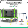 thumbnail image 5 of Mersco 14FT Heavy Duty Trampoline with Enclosure Net ,Swing Set Outdoor Big Trampoline for Backyard,Kids Trampoline with Basketball Hoop,Birthday and Holiday Gifts for Kids,Green, 5 of 13
