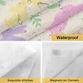 thumbnail image 4 of Easter Colorful Rabbits No Hooks Shower Curtain with Snap-in Liner Spring Flower Cartoon Cute Rustic Shower Curtains for Bathroom, Waterproof, Easy Install, Washable 72"x78", 4 of 9