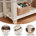 thumbnail image 5 of Joaxswe Farmhouse Console Table with 2 Storage Drawer and Open Storage Shelf, Rustic Entryway Table for Home, Antique White, 5 of 9
