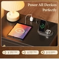 thumbnail image 3 of Amadwell Nightstands Set of 2 with Charging Station, 3 Drawer Bedside Table with USB-C Ports, Storage Nightstand for Bedroom, 3 of 9