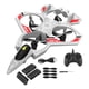 thumbnail image 4 of Avión RC Avión RC Stunt Roll Regalo Avión de combate de control remoto ligero Blanco Gris 3 Batt, 4 of 9