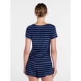 thumbnail image 4 of Joyspun Women’s Modal Blend Ribbed Henley Sleep Top, Sizes XS-3X, 4 of 6