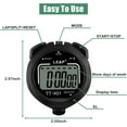 thumbnail image 2 of LEAP Digital Stopwatch Timer, Large Display Stop Watch with 30M Waterproof and EL Backlight Function Designed for Sport Coaches Referees Fitness Teacher and Athlete Black, 2 of 7