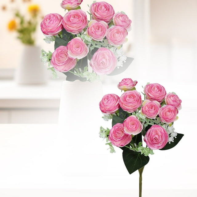 Bouquet de Fleurs Réaliste pour Maison Arrangements Floraux Taille Réelle pour Salon Mariage et Fleurs pour Intérieur Vase à Fleurs avec Fleurs Articles de Mariage pour Réception Fleurs pour Artisanat avec Fleurs