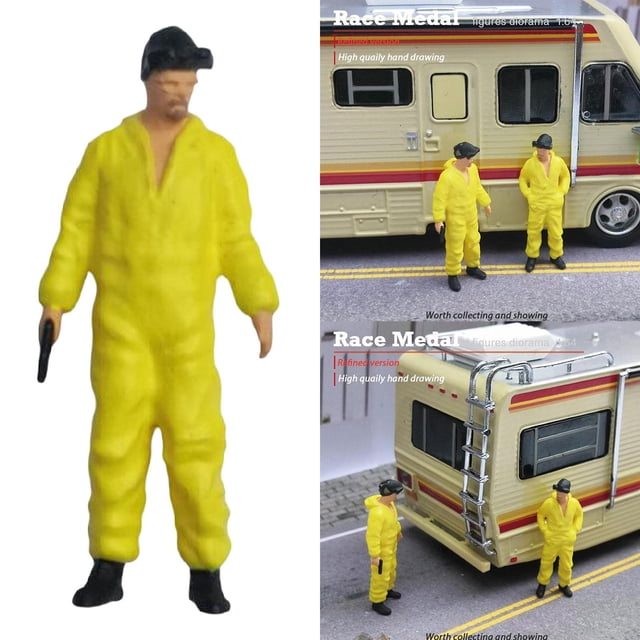 1/64 de hombre en miniatura personaje calle gente modelo s decoración de arquitectónico para colección de Personas mayores CUTICAT Muñeca de personas de modelos en miniatura