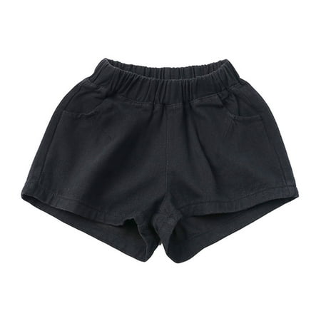 

Summer Shorts For Toddler Kids Boys Girls Fashion Cute Solid Color Soft Pants Outdoors Home Wear Shorts Black 3 Years