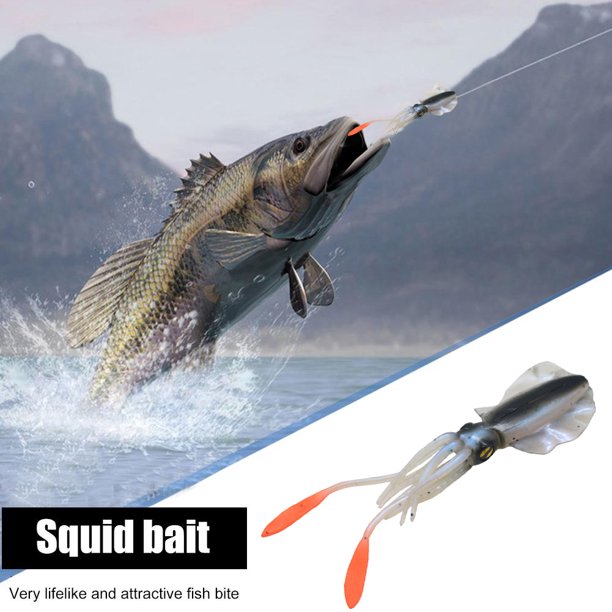 Cebos artificiales de 15 cm, accesorios para aparejos de pesca realistas y duraderos (negro rojo)