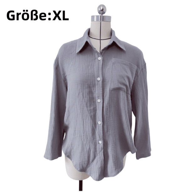 Camisa de manga larga, tops casuales, top sencillo, chaqueta camisera