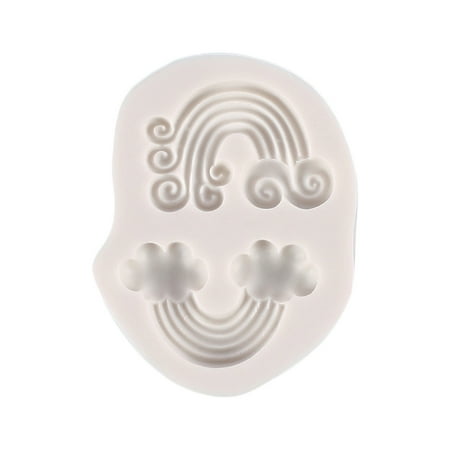 

CHOMOEN Rainbow and Clouds Mold Fondant Mould Cake DIY Supplies Handmade Soap Mold