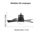 thumbnail image 2 of Lámpara de ventilador de techo con control remoto, enchufe E27, motor silencioso de 3 velocidades, temporizador de 2H/4H, LED regulable 3000K–6000K, para dormitorio, cocina, sala (negro 30w), 2 of 6