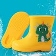 thumbnail image 6 of Toddler Rubber Boots Kids Toddler Waterproof Rain Boots with Fun Dinosaur Pattern Non Sole Lightweight Outdoor Play Shoes Rain Boots for Boys Yellow 17, 6 of 7
