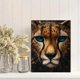 thumbnail image 2 of Qisvanset Framed Canvas Wall Art 12x16 Inch Cheetah Cat Boho Preppy Room Animal Wall Art, 2 of 5