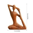 thumbnail image 7 of Wooden Yoga Pose Sculpture Abstract Yoga Meditation Statue Hand Carved Wood Fragrant Art Decoration for Living Room Galleries (Style A), 7 of 7