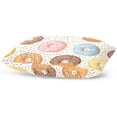 thumbnail image 4 of Doughnut and Colorful Dots Velvet Oblong Lumbar Plush Throw Pillow Cover/Shams Cushion Case 20x30in Decorative Invisible Zipper Design for Couch Sofa Pillowcase Only, 4 of 7