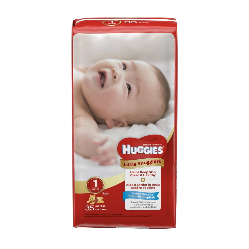 HUGGIES Little Snugglers Diapers Size 1, 35 Diapers