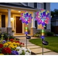 thumbnail image 4 of Solar Windmill Garden Stake Lights LED Colorful Wind Decorative Lights Waterproof Outdoor Solar Powered Lights For Yard Patio Holiday Christmas Independence, 4 of 8
