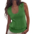 thumbnail image 2 of Womens Summer Sweater Vest Sleeveless Ribbed Knit Tank Tops Going Out Casual Basic Scoop Neck Tshirt, 2 of 6
